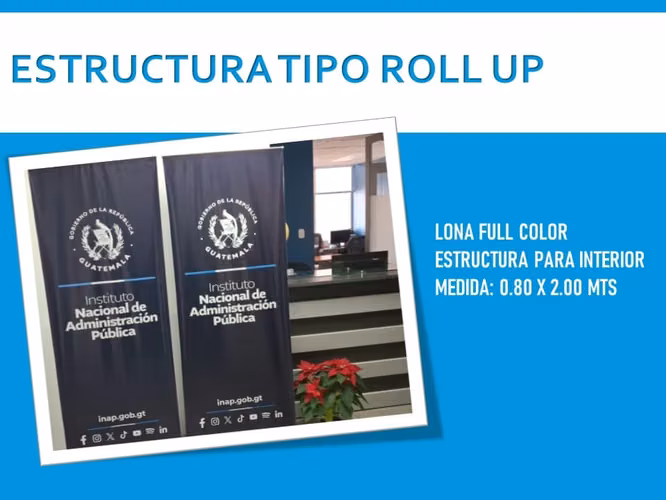Roll up, banner, lona full color