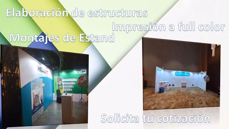 Estand, montajes, estructuras metálicas, impresión digital