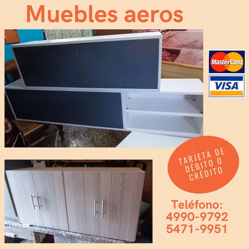 Muebles aéreos de melamina o madera