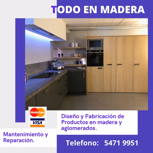 Cocinas de madera o melamina