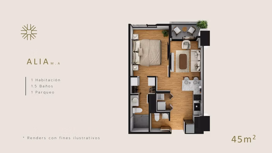 Proyecto Airbnb Friendly en planos! Ciudad Vieja, Zona 10.