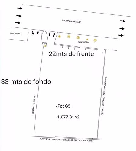 Terreno en venta zona 10 - Ciudad Vieja