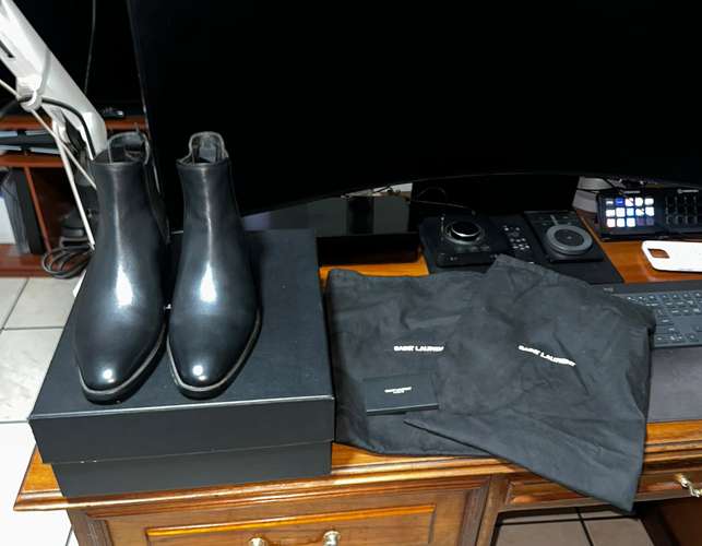 Chelsea Boots WYATT – YSL Saint Laurent | Cuero Negro - Originales - talla: 41