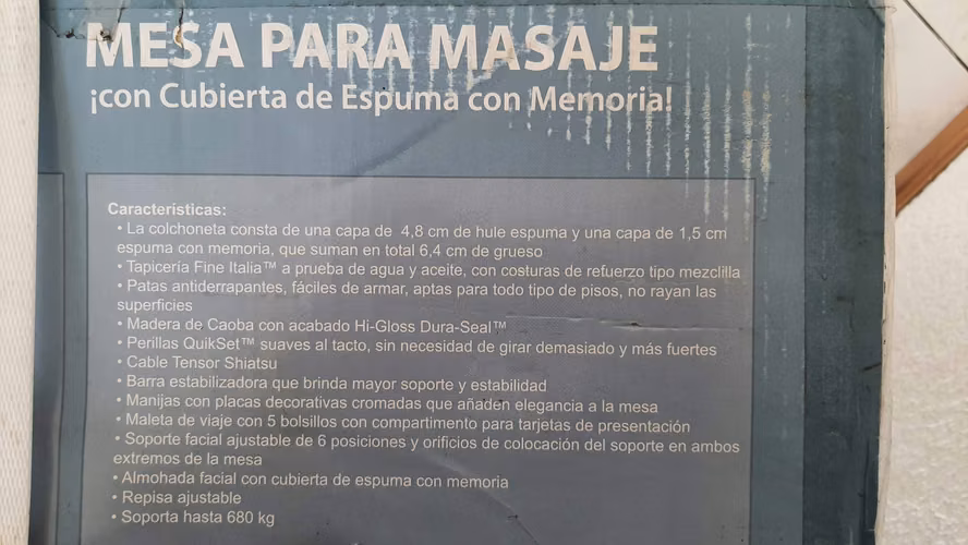 Camilla Portátil 30" con Maleta deluxe