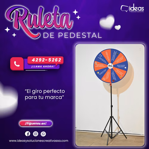 RULETA GIRATORIA DE PEDESTAL