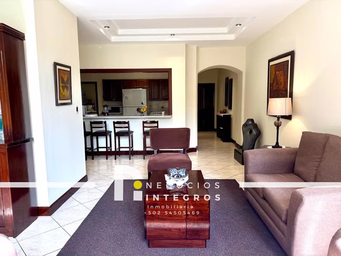 RENTO APARTAMENTO AMUEBLADO EN PRIMER NIVEL EN ZONA 10 MILENIA