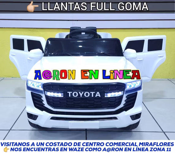 CAMIONETA TOYOTA 4x4 CON LLANTAS DE GOMA PARA NIÑOS