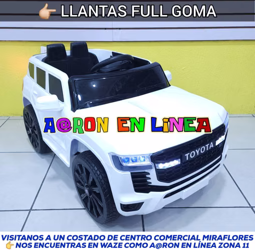 CAMIONETA TOYOTA 4x4 CON LLANTAS DE GOMA PARA NIÑOS