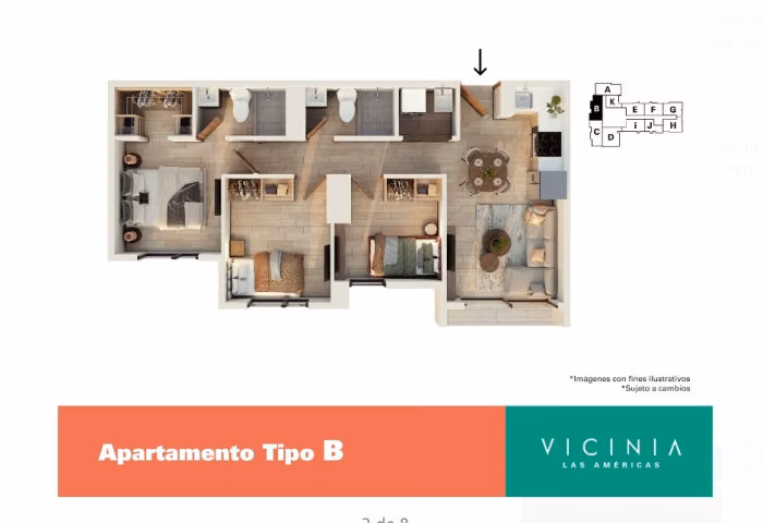 VENDO APARTAMENTO EN VICINIA LAS AMERICAS ZONA 13 - Imagen 2