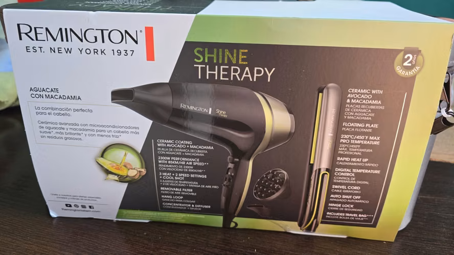 Combo Remington de Alisadora y Secadora con Infusión Nutritiva de Aguacate