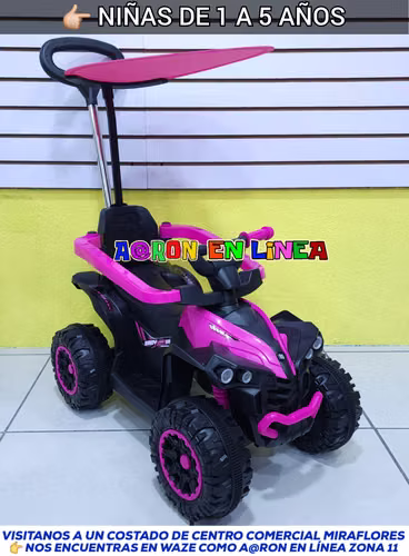 CUATRIMOTO CON GUIADOR Y SOMBRA PARA NIÑAS - Imagen 2