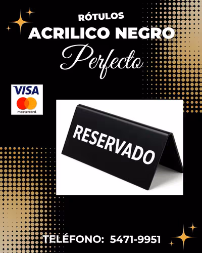 Rótulos negros de reservado