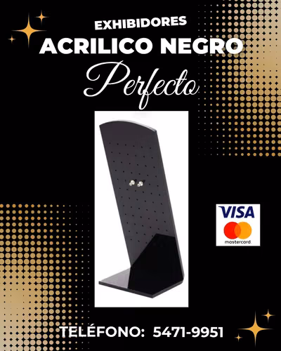 Exhibidor negro para aretes