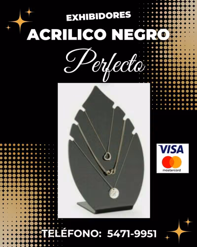Exhibidor negro para gargantillas