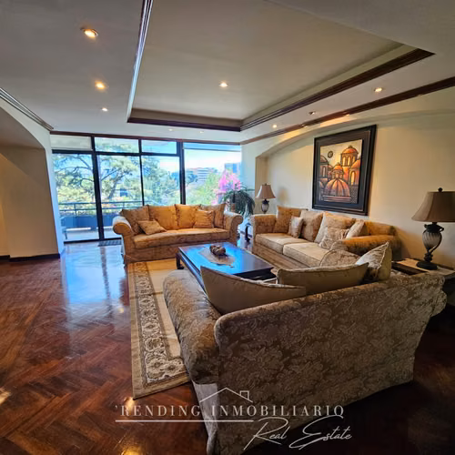 Furnished apartment for rent in zone 14 L'Excellence building with 3 bedrooms + 3 parking spaces