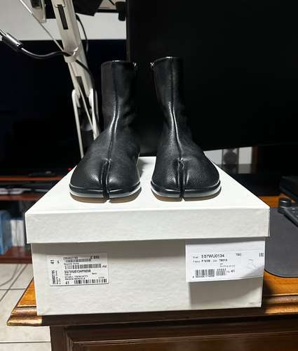 Maison Margiela Tabi Boots, cuero color negro talla: 41 - Originales