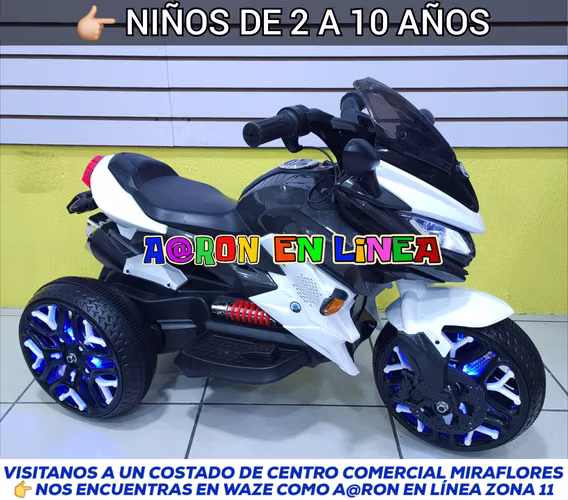 MOTO CON ACELERADOR EN EL MANGO PARA NIÑOS DE 2 A 10 AÑOS