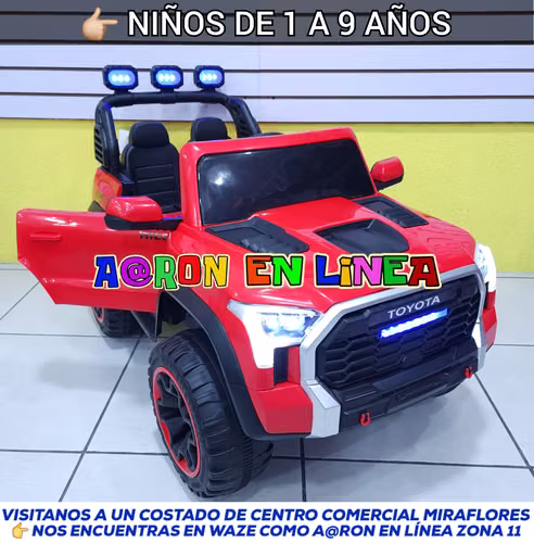 PICK UP TOYOTA HILUX PARA NIÑOS DE 1 A 9 AÑOS