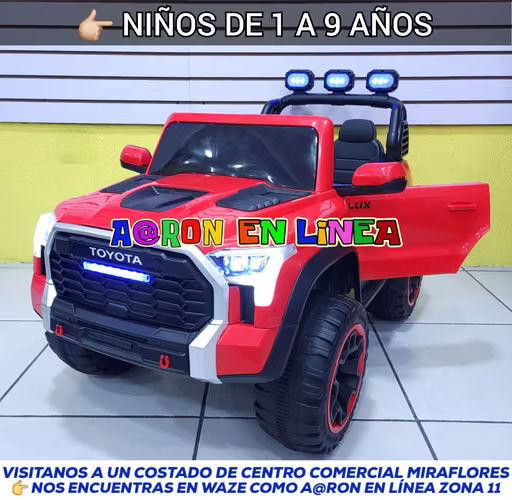 PICK UP TOYOTA HILUX PARA NIÑOS DE 1 A 9 AÑOS