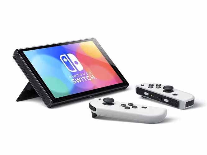 Consola Nintendo Switch OLED Blanco Bundle Super Mario Bros. Wonder