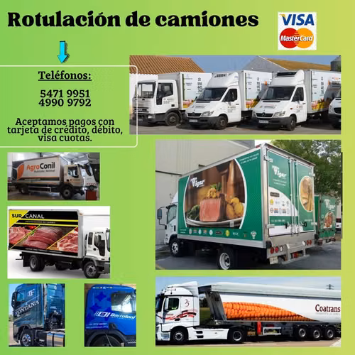Rotulación o branding de camiones y transporte pesado
