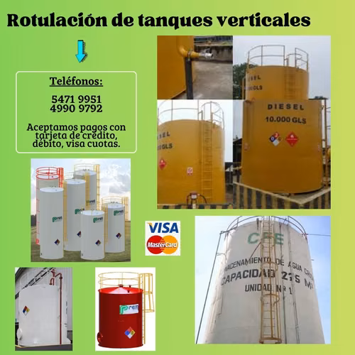 Rotulación de tanques y silos verticales