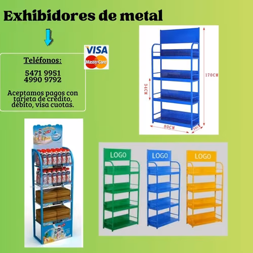 Exhibidores de metal para exhibir todo tipo de productos