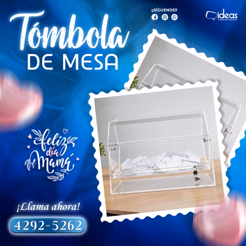 Tómbola acrílica de mesa