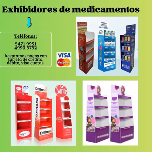 Exhibidores de medicamentos para farmacias y laboratorios