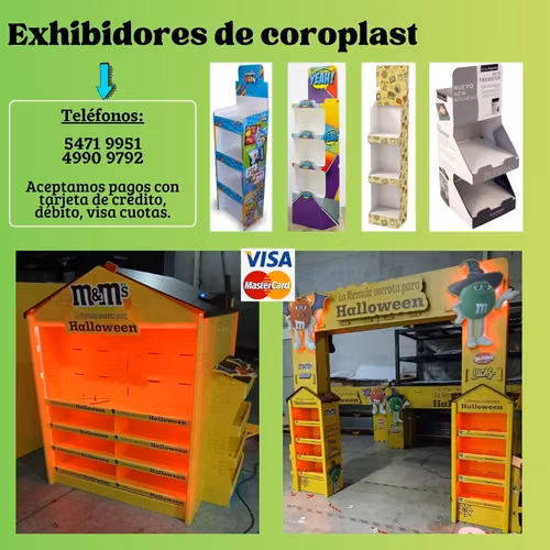 Estantes o estanterías de coroplast