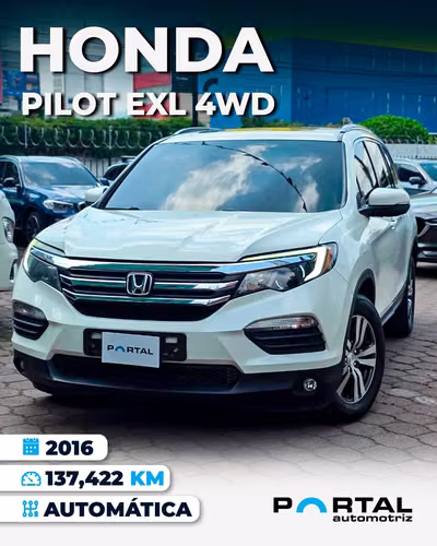 HONDA PILOT EXL 4WD 2016 DE AGENCIA COLOR BLANCO