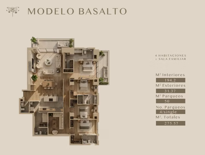 Apartamentos de 4 Habitaciones en Bravante El Legado del Bosque Zona 16 - Imagen 2