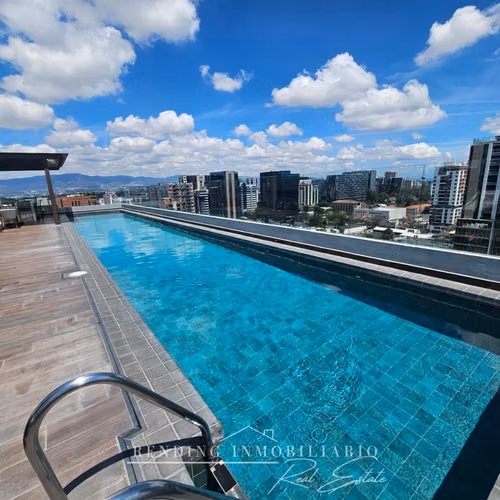 Apartamento en renta zona 10 Edificio Casa Clara amueblado un dormitorio 50m² + un parqueo