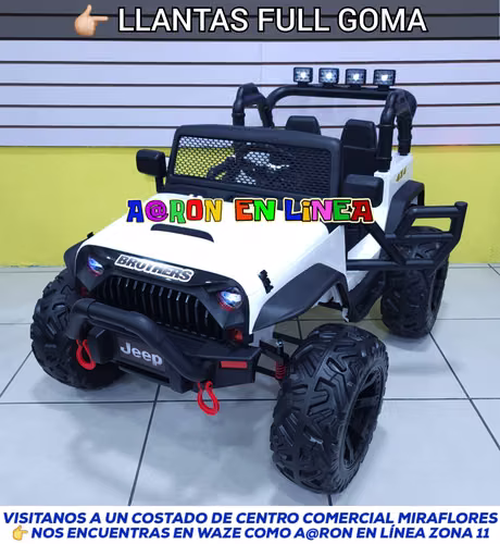 JEEP BROTHERS CON LLANTAS DE GOMA PARA NIÑOS DE 1 A 10 AÑOS
