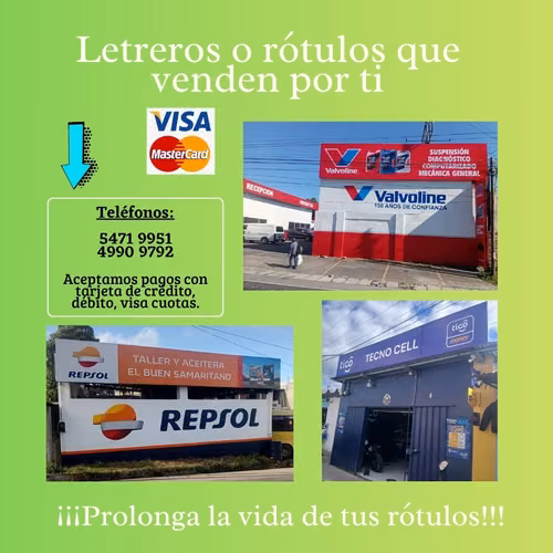 Rótulos publicitarios para locales y comerciales