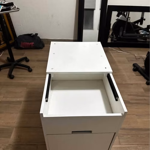 ¡Mueble Multiusos Blanco Con Rodos - Imagen 4