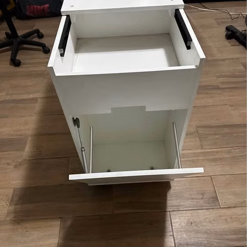 ¡Mueble Multiusos Blanco Con Rodos - Imagen 3