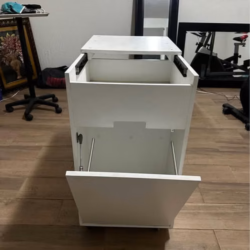 ¡Mueble Multiusos Blanco Con Rodos - Imagen 9