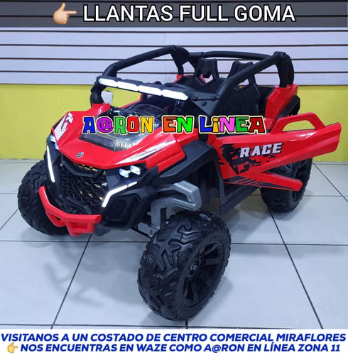 POLARIS RACER 4x4 CON LLANTAS DE GOMA PARA 2 NIÑOS