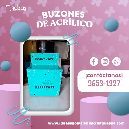  BUZONES DE ACRÍLICO PERSONALIZADOS 