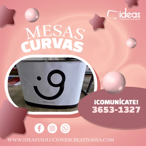 MESAS CURVAS PERSONALIZADAS