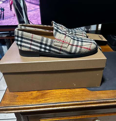 Burberry - Check Wool - Felt Loafers - Originales - Nuevos -  - Imagen 4
