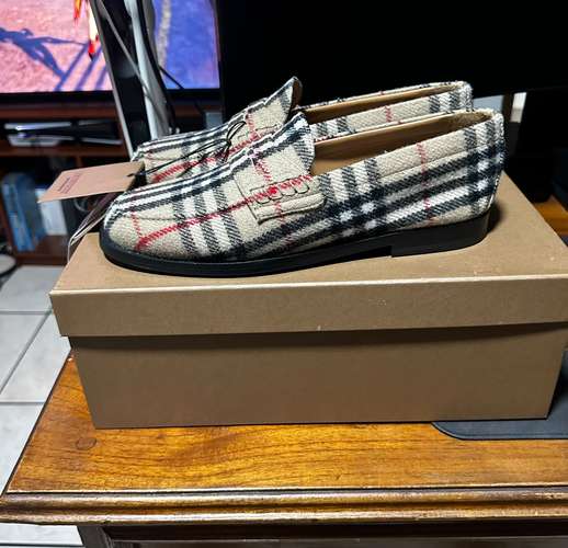 Burberry - Check Wool - Felt Loafers - Originales - Nuevos -  - Imagen 3