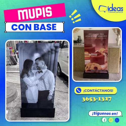  MUPIS CON BASE PERSONALIZADOS 