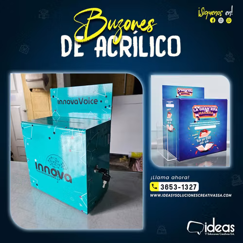  BUZONES DE ACRÍLICO PERSONALIZADOS 