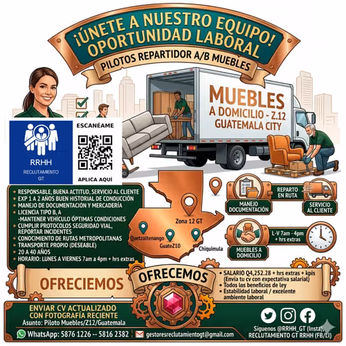 ¡Atención Pilotos! Nueva vacante en Ciudad de Guatemala.