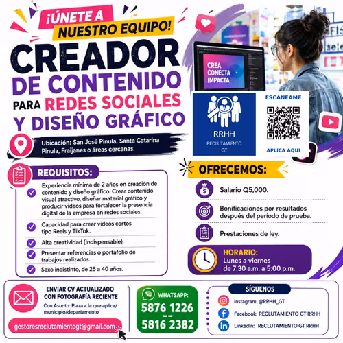 ¡Desarrolla tu portafolio y tu carrera! Diseñador Gráfico/CM. SCP  Community Manager