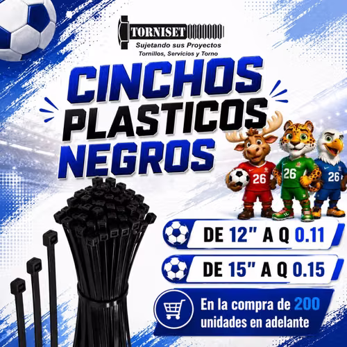 Cinchos Plásticos (Bridas) de 15" y de 12"  Por Mayor