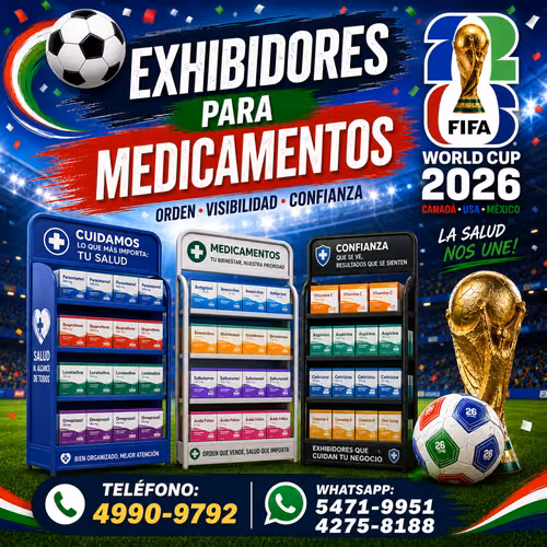 Exhibidores publicitarios para medicamentos en supermercados