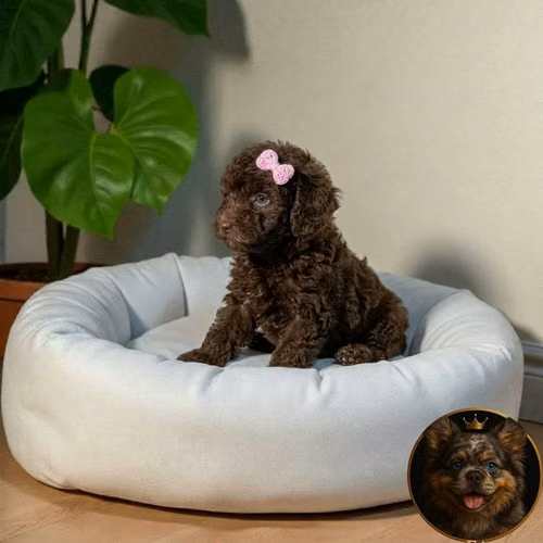 French Poodle Chocolate Miniatura - Imagen 11
